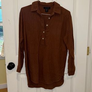Tahiti brown tunic NWOT